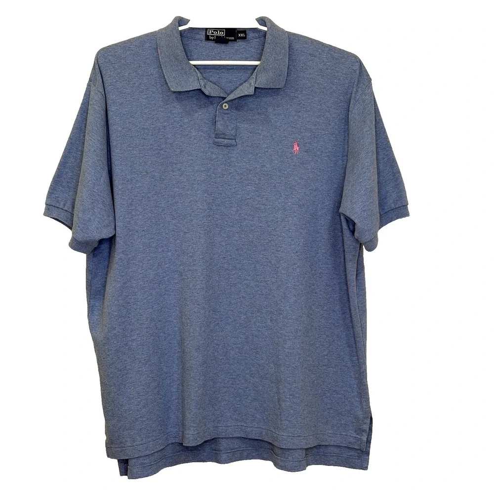 Polo Ralph Lauren Polo Shirt Mens Size XXL Light Blue Short Sleeve Collar Preppy